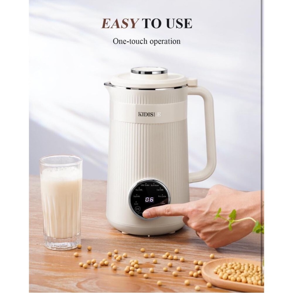 Kidisle 8-in-1 Nut Milk Maker Blender 32oz Cream NIB - Picture 5 of 11